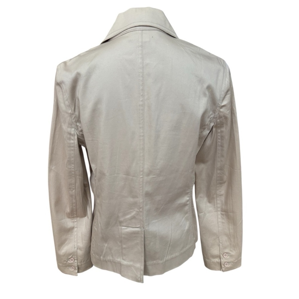Caribbean Joe Cotton Classic Casual Beige Blazer Jacket With Pockets Size M - Picture 3 of 7